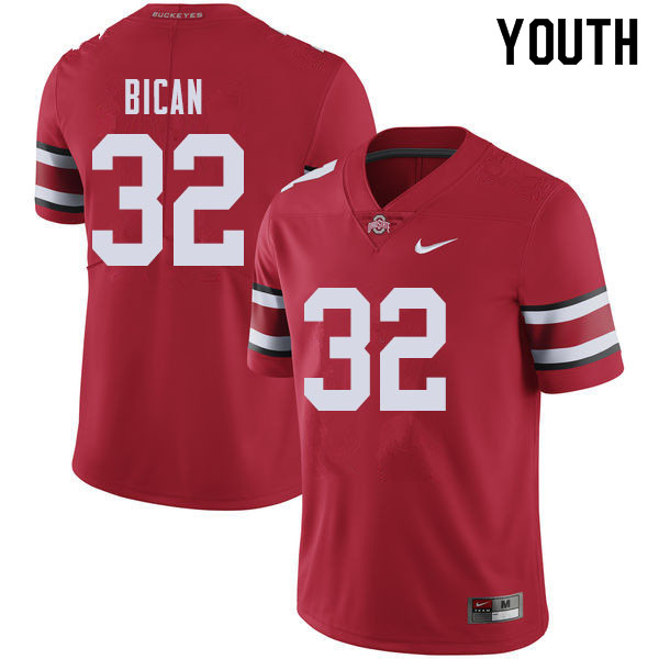 Youth Ohio State Buckeyes #32 Luciano Bican Red Authentic College Stitched Football Jersey 23PX044IF